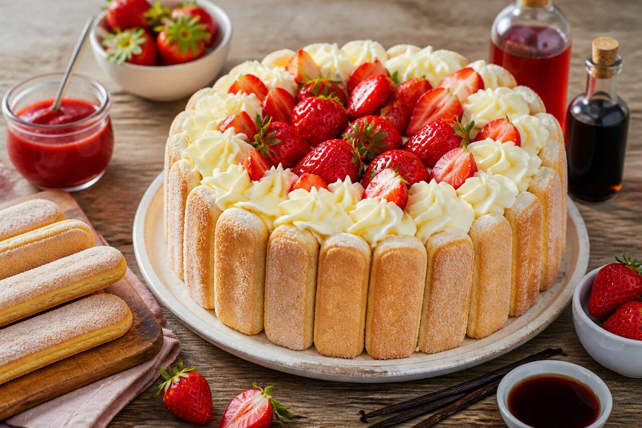 Recette de charlotte aux fraises facile et gourmande