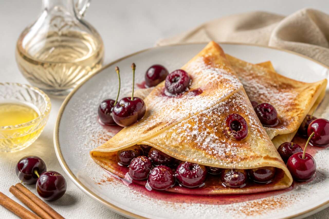 Recette des crêpes alsaciennes aux cerises