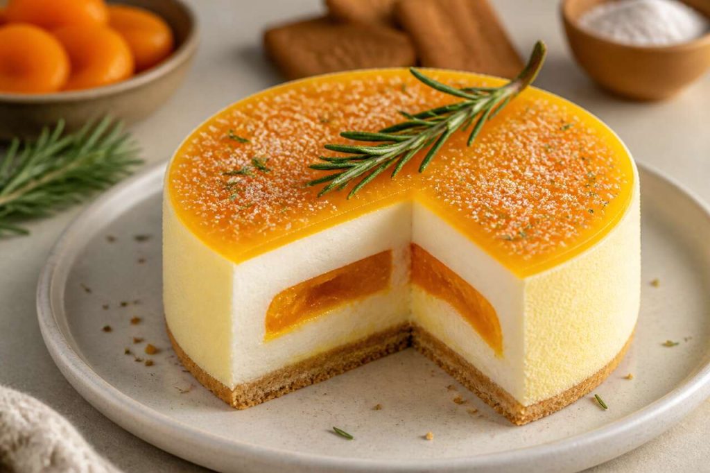 Recette d'entremets abricot et romarin
