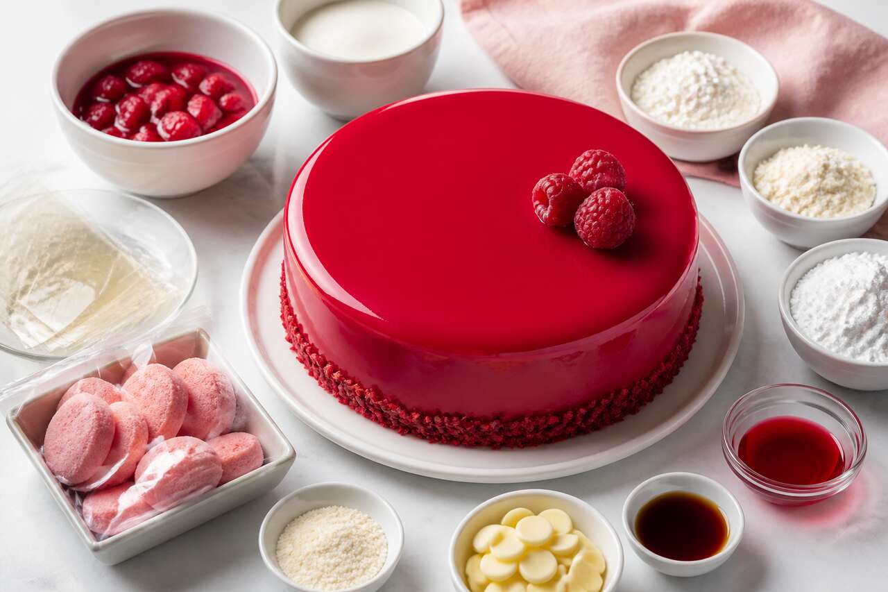 Recette d'entremets à la framboise
