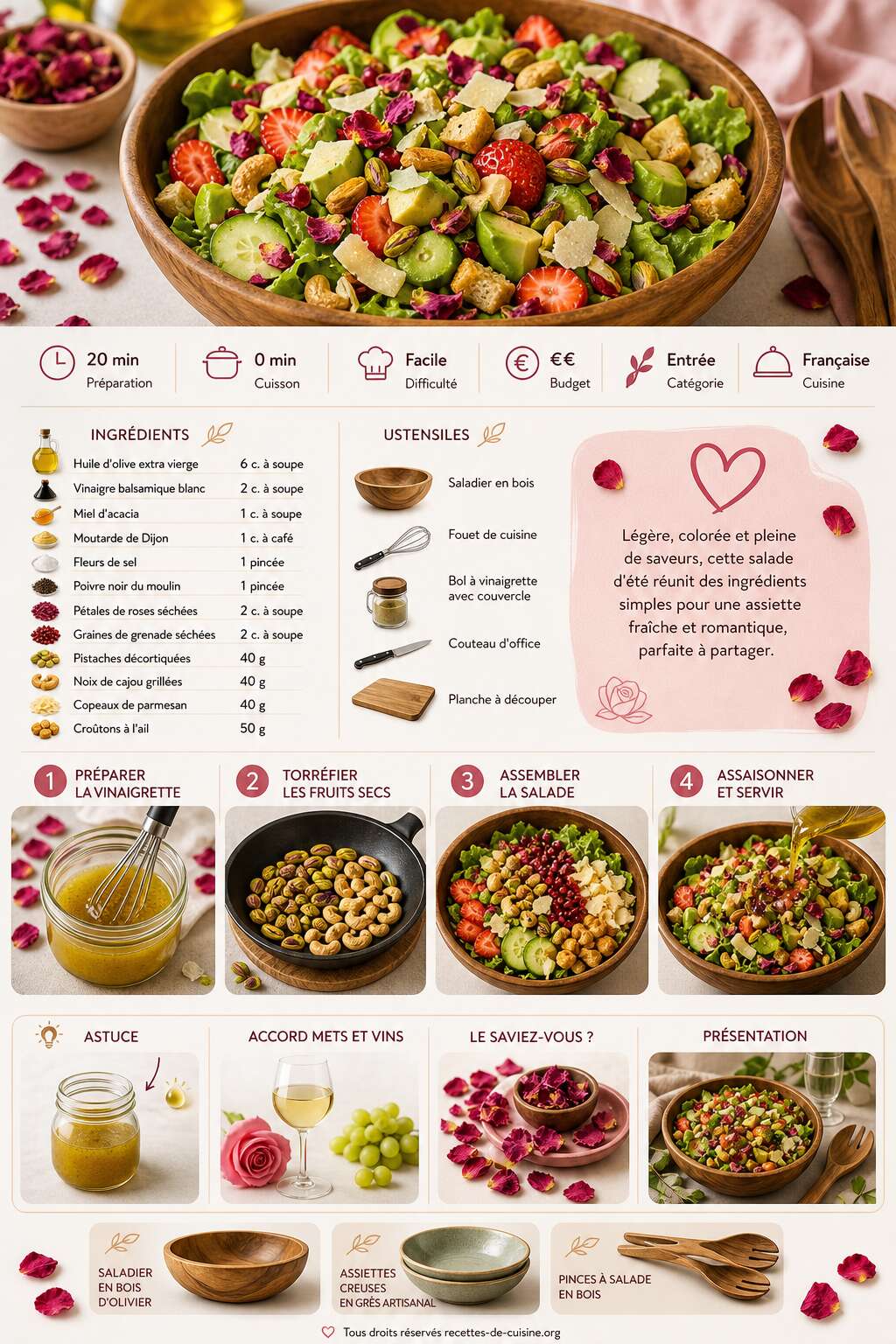 Fiche recette Recette de salade d'été des amoureux Fiche recette Recette de salade d'été des amoureux