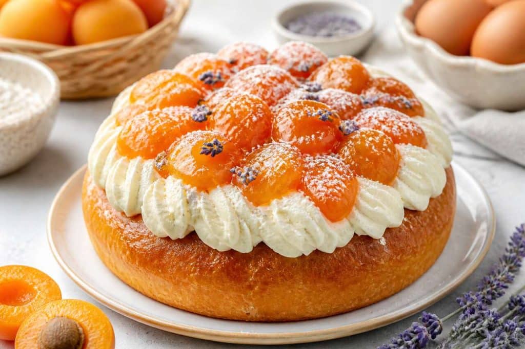 Recette de tropézienne à l'abricot et à la lavande