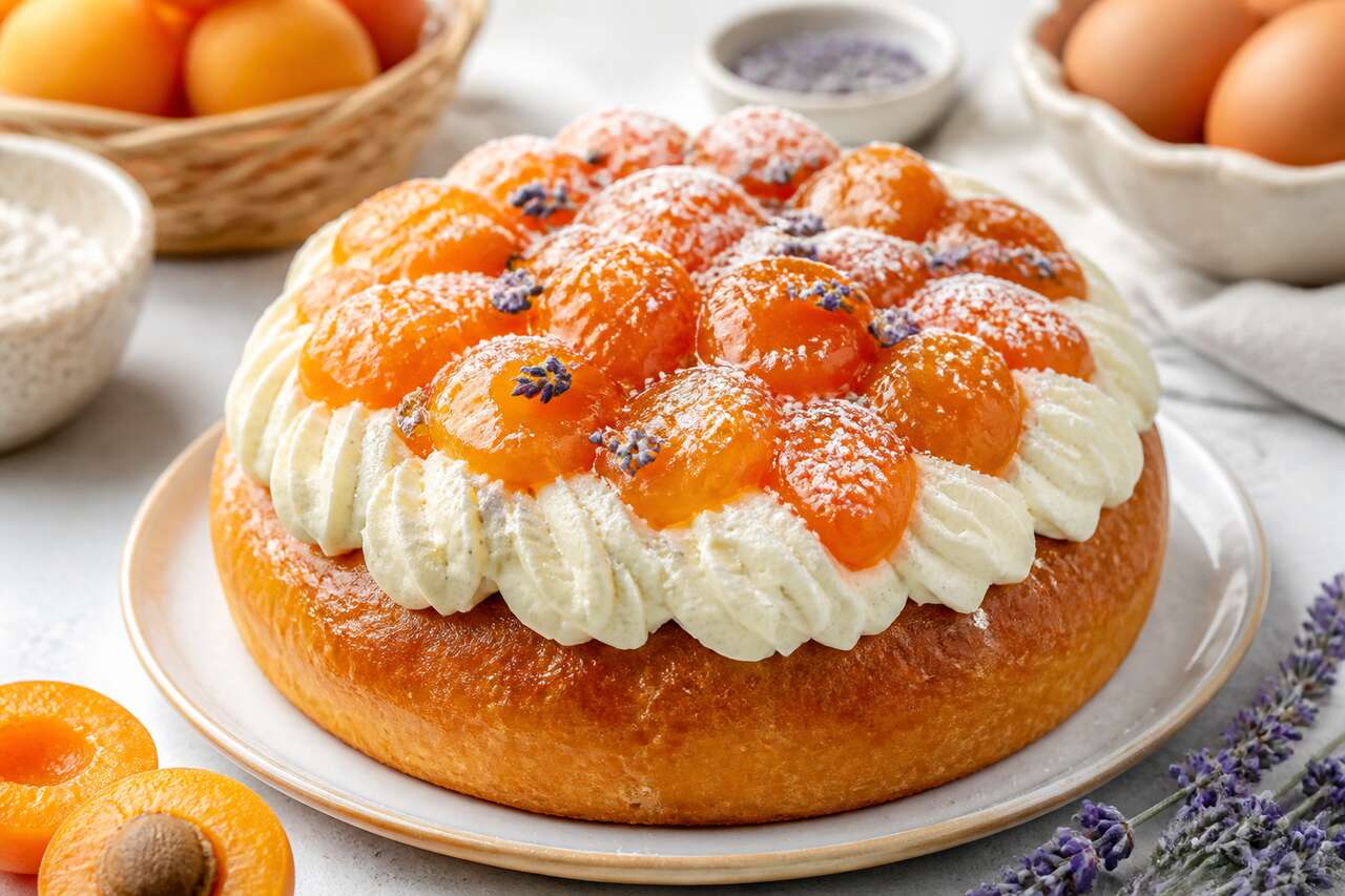 Recette de tropézienne à l'abricot et à la lavande