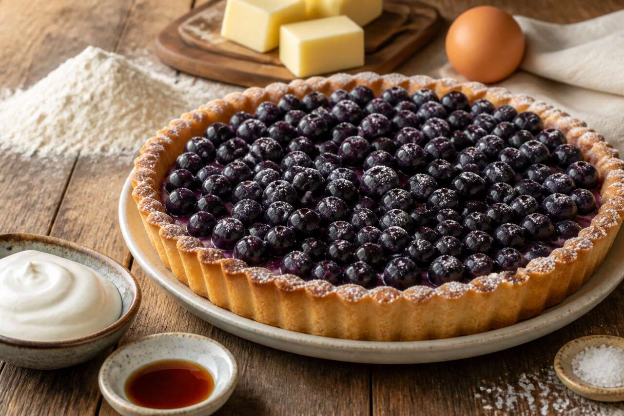 Recette de tarte aux myrtilles facile et gourmande
