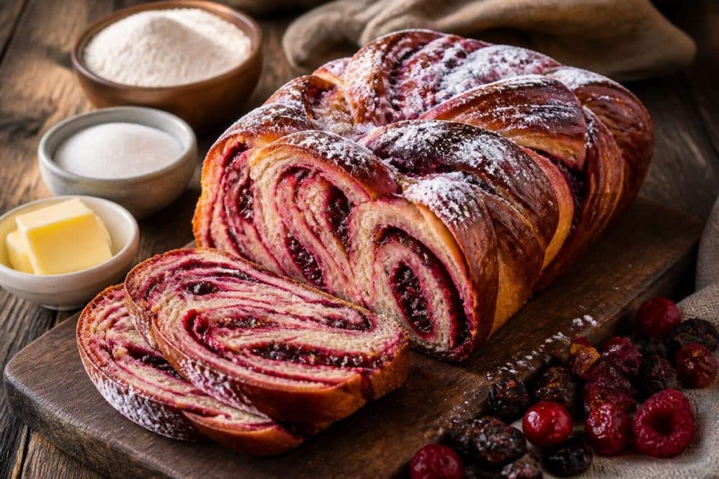 Recette de babka aux fruits rouges