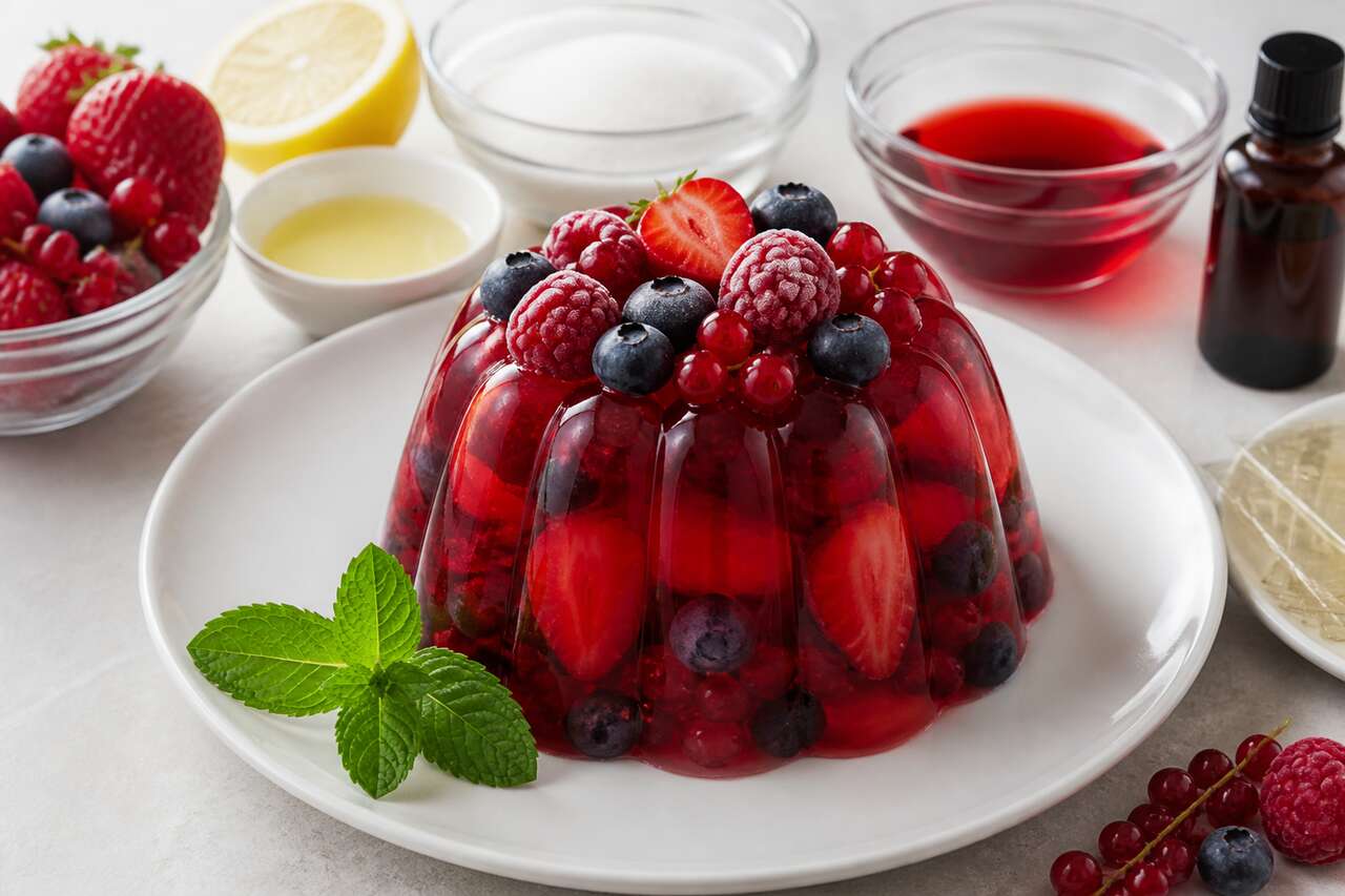 Recette d'aspic de fruits rouges facile et rafraîchissante