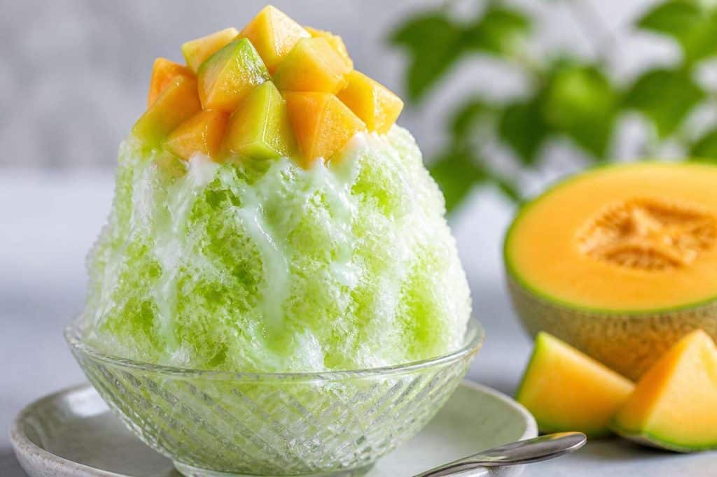 Recette de kakigori au melon