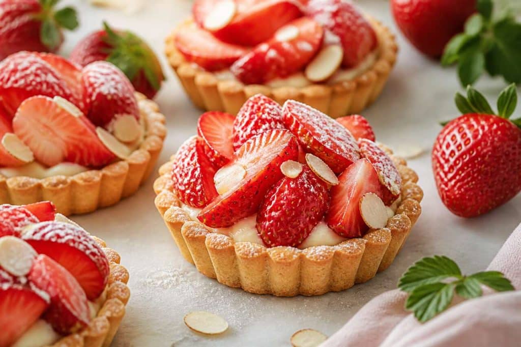 Recette de tartelettes aux fraises