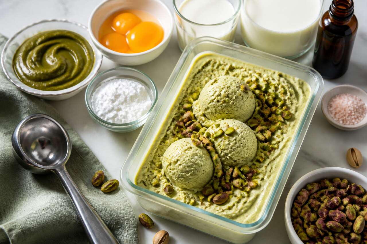 Recette de glace à la pistache maison