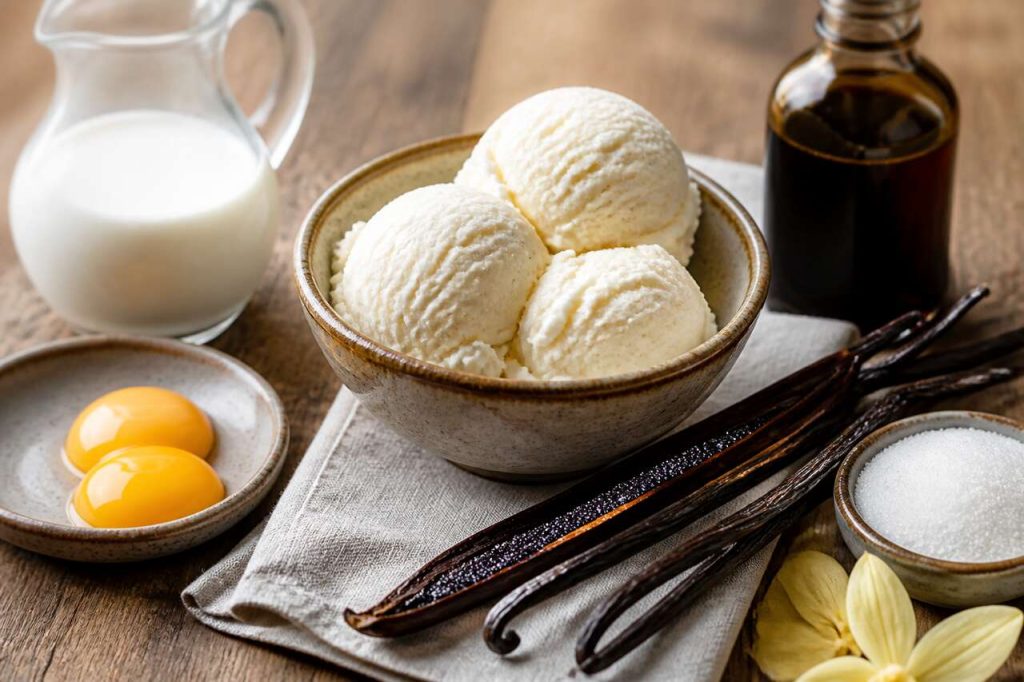 Recette de glace à la vanille maison