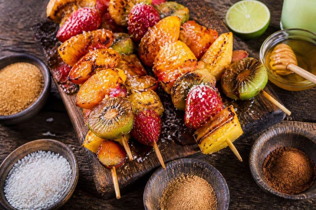 Recette facile de brochettes de fruits grillés