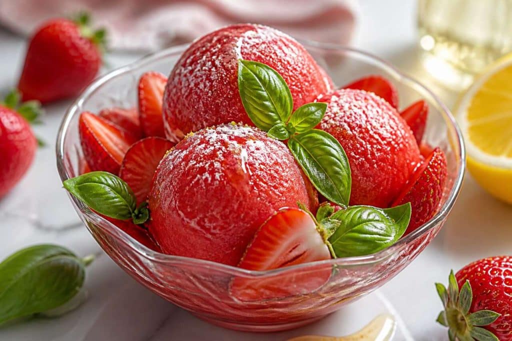 Recette facile de sorbet aux fraises maison