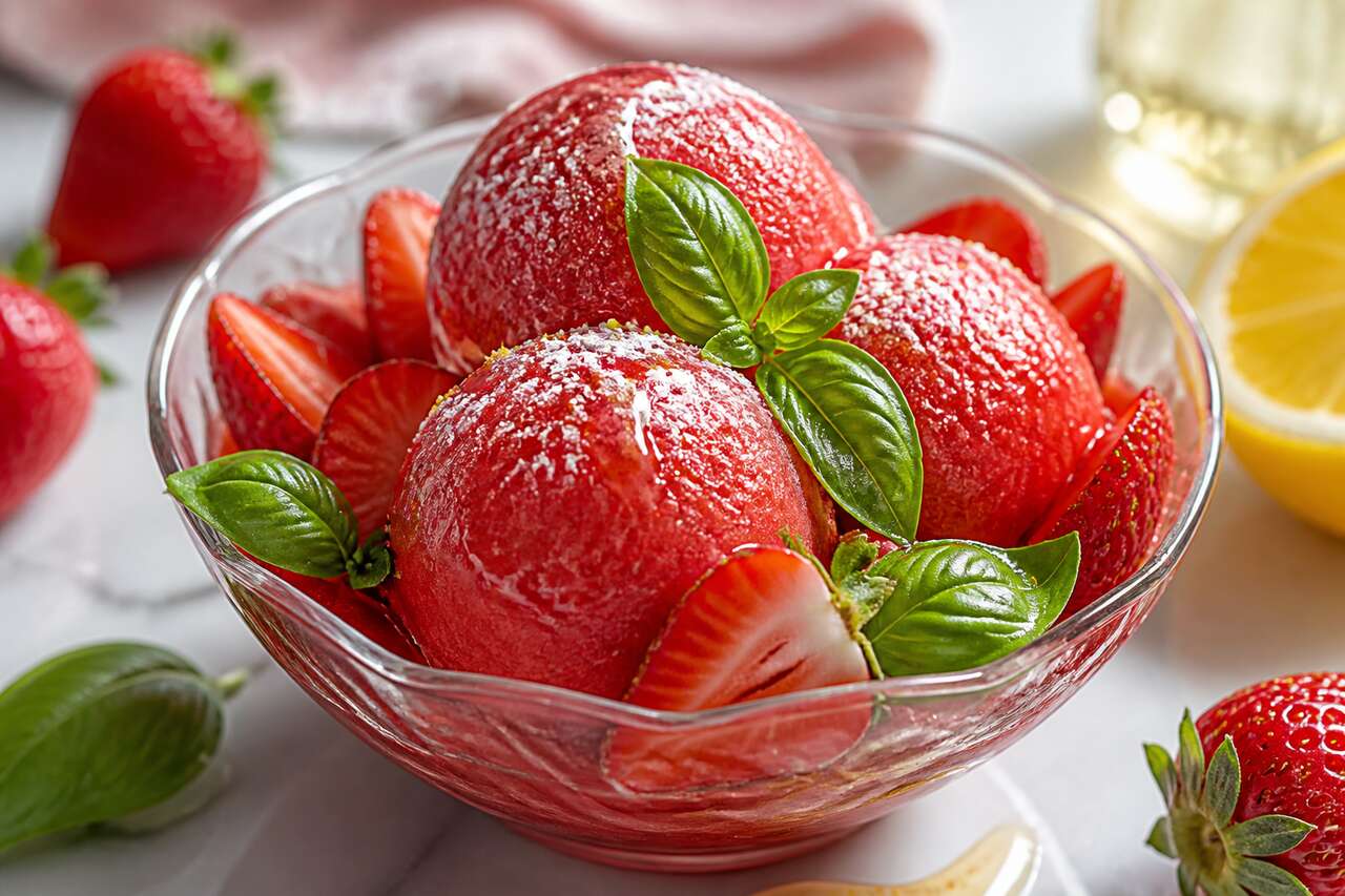 Recette facile de sorbet aux fraises maison