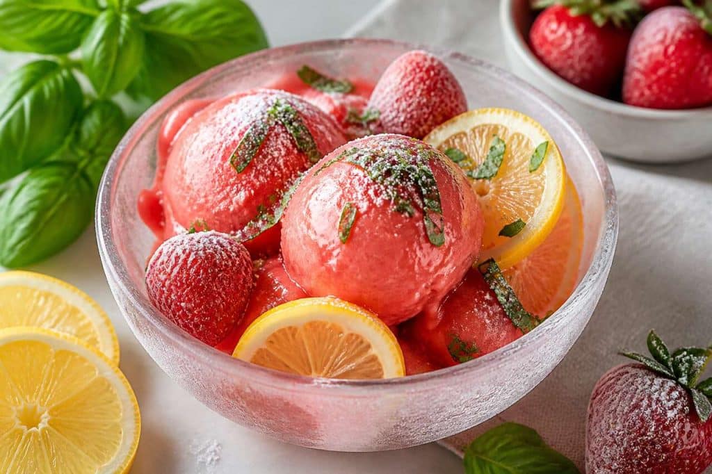 Recette de sorbet à la fraise maison