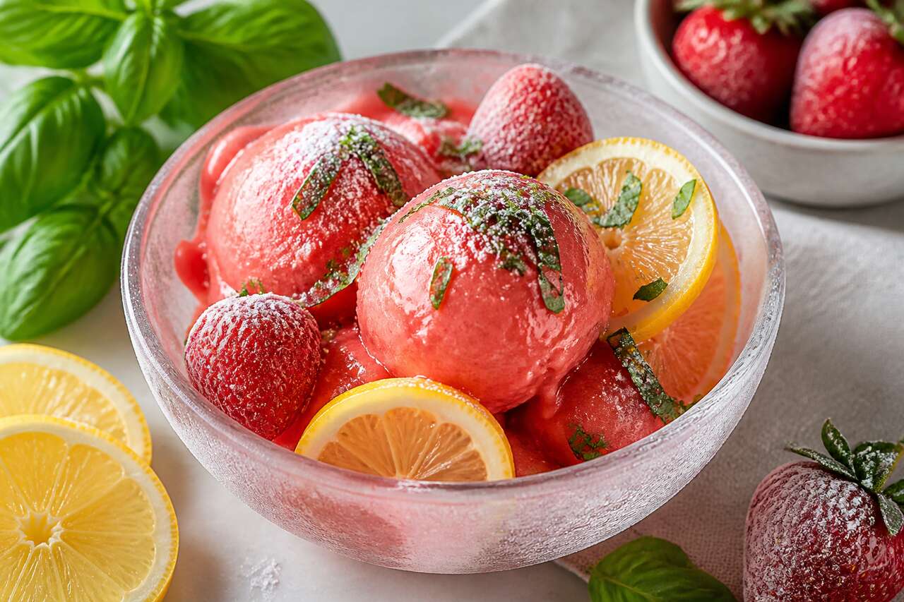 Recette de sorbet à la fraise maison