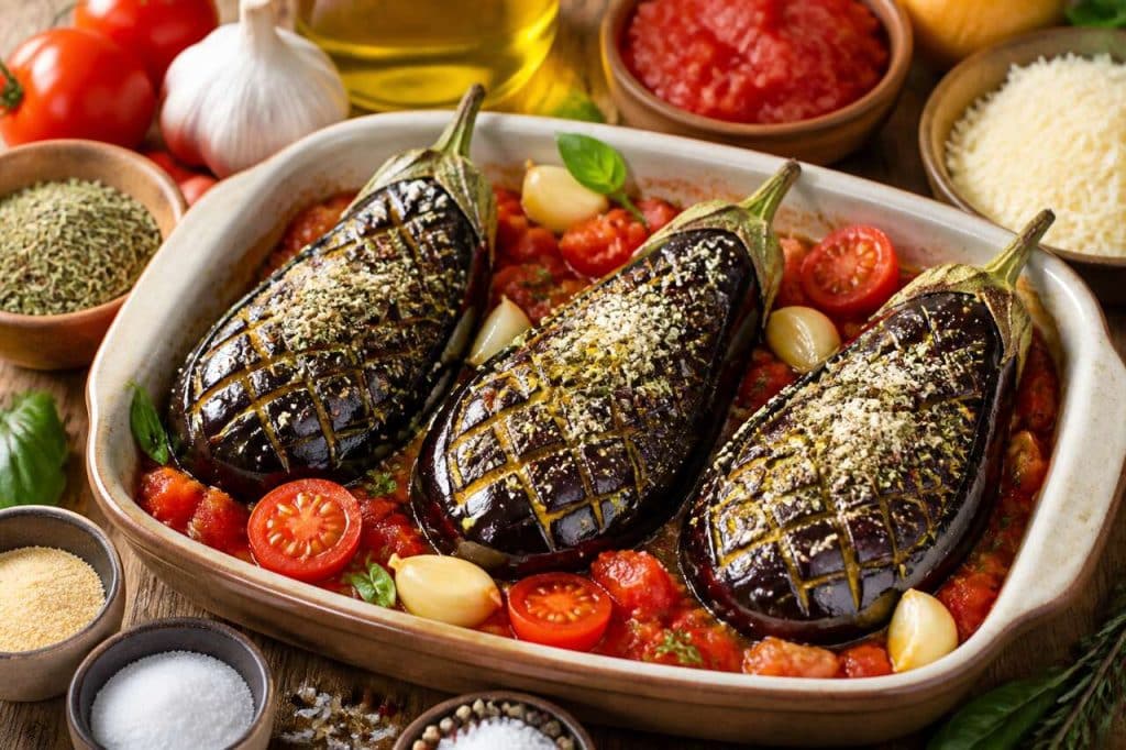 Recette facile d'aubergines à la provençale