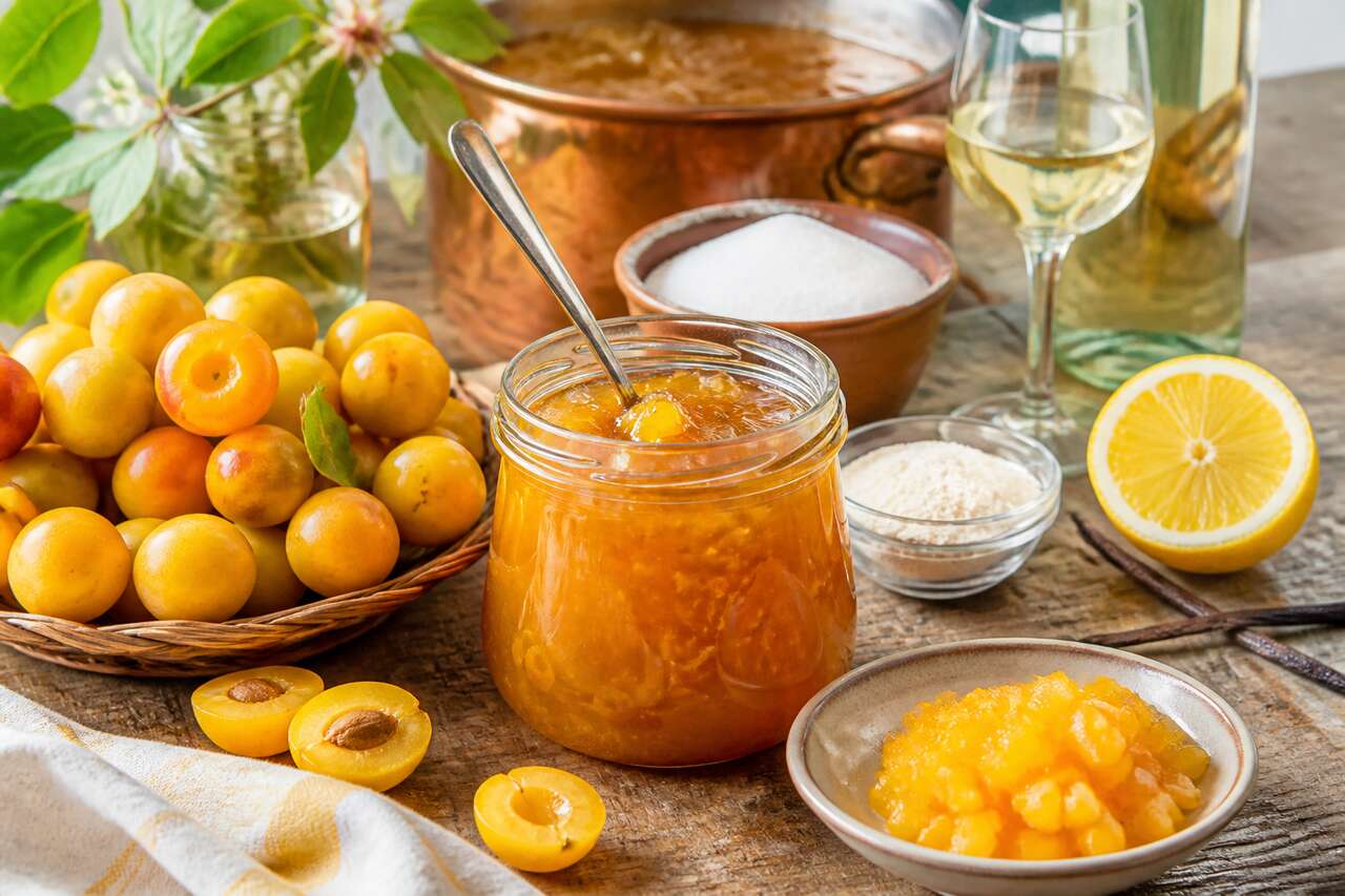 Recette de confiture de mirabelles au vin blanc