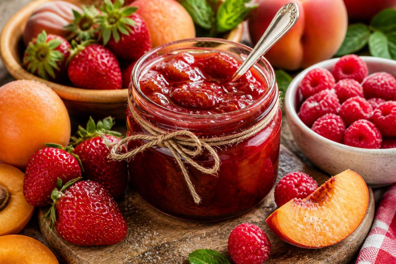 Recette de confiture aux quatre fruits maison