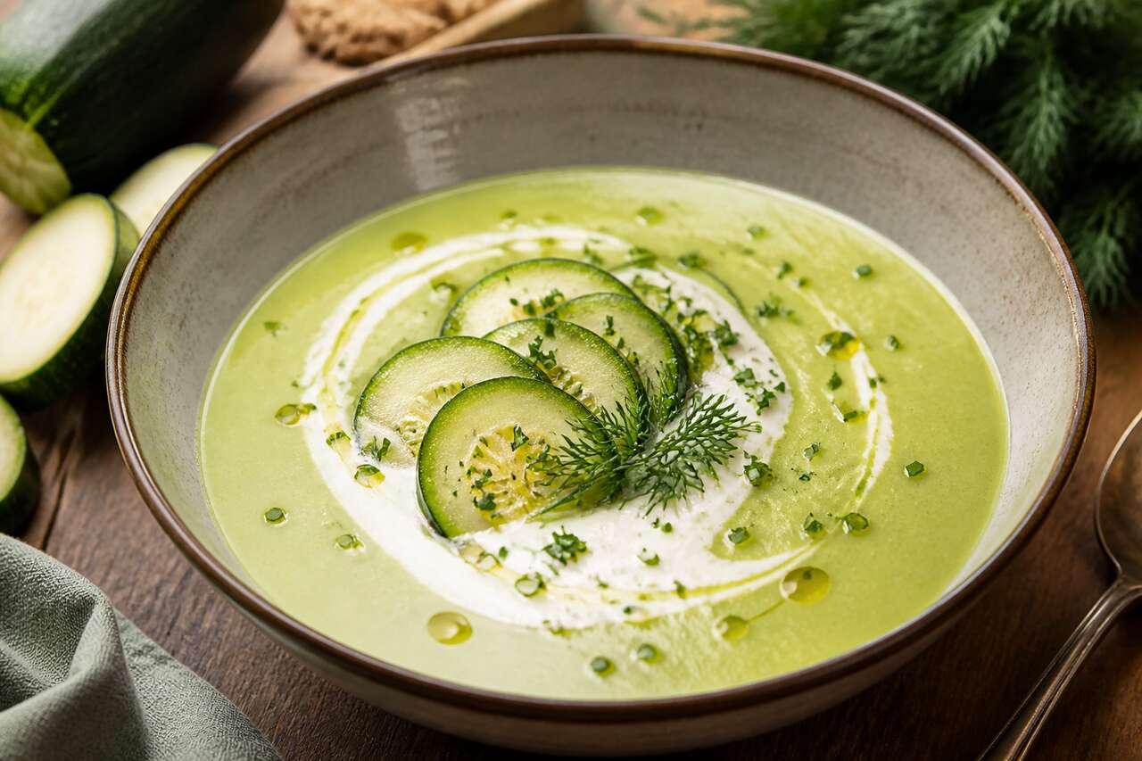 Recette du velouté de courgettes au Boursin de Thierry