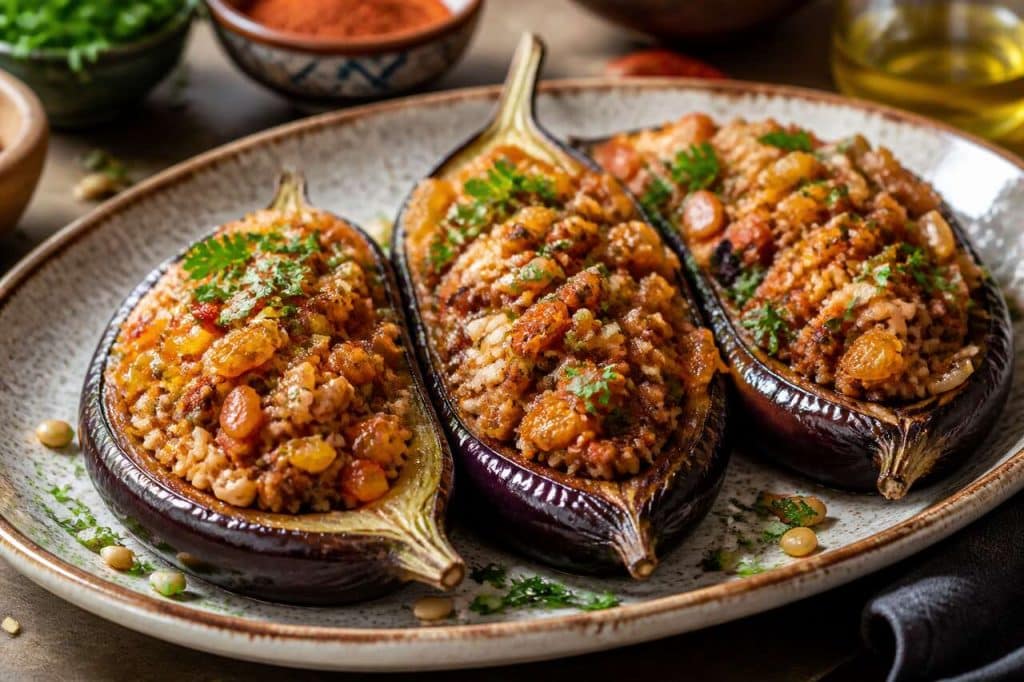 Recette des aubergines farcies à l'orientale de Michèle