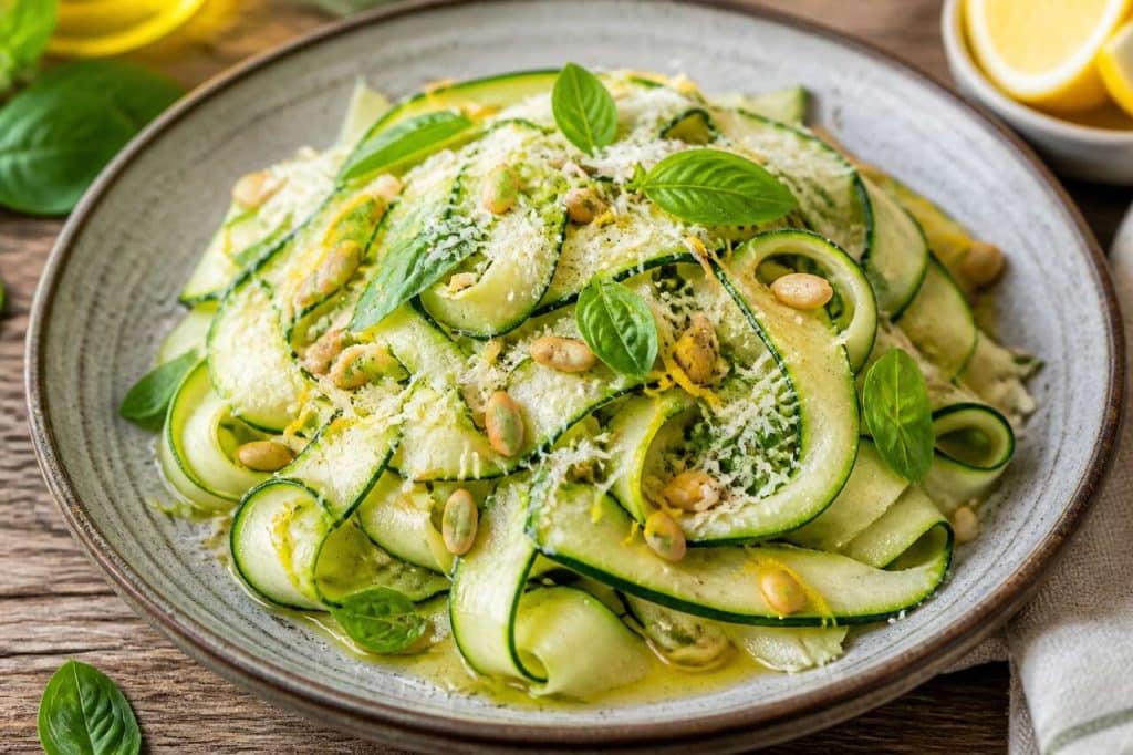 Recette de tagliatelles de courgettes d'Evelyne : fraîche et légère