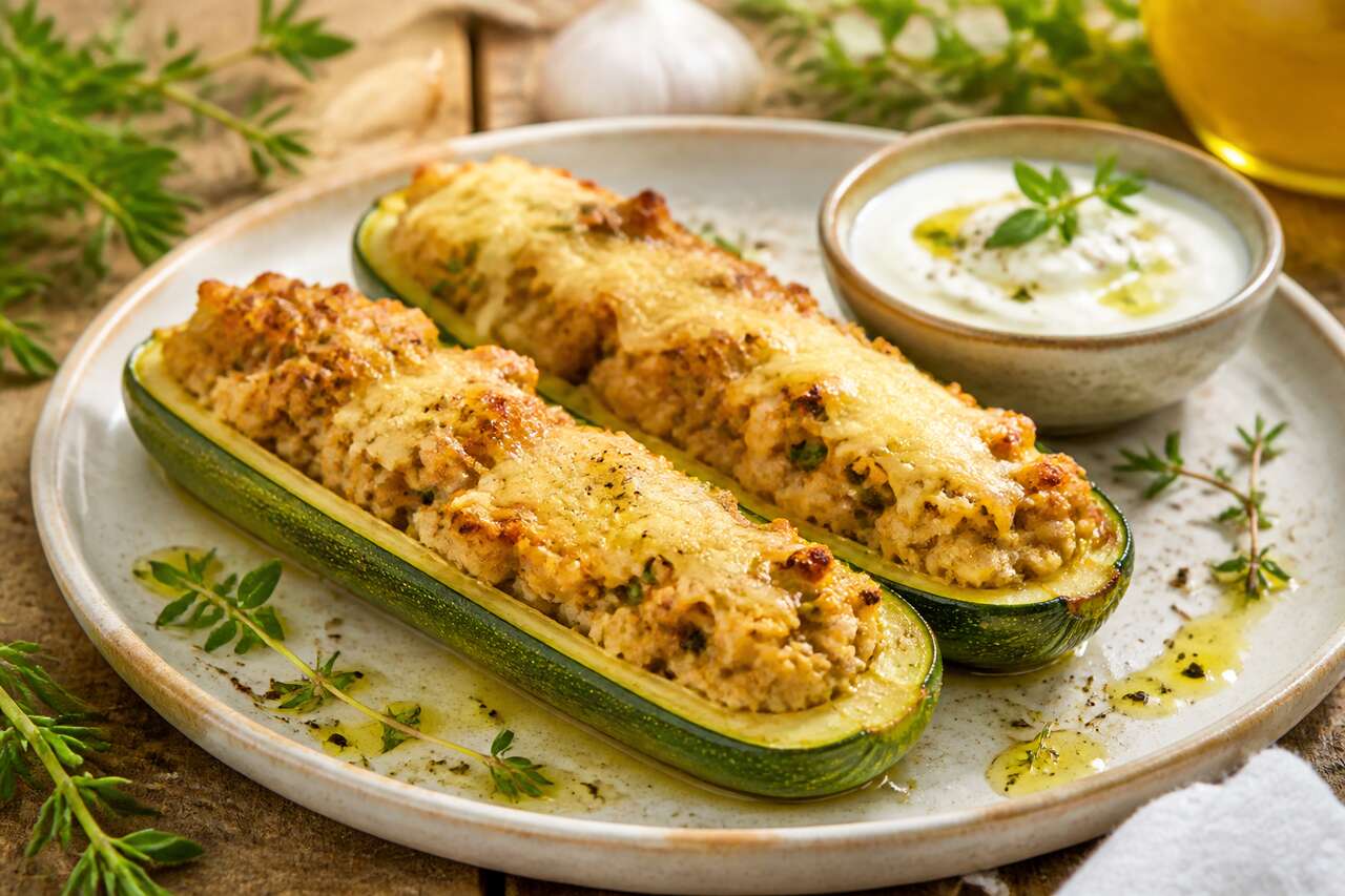 Recette de courgettes farcies allégées : légères et savoureuses