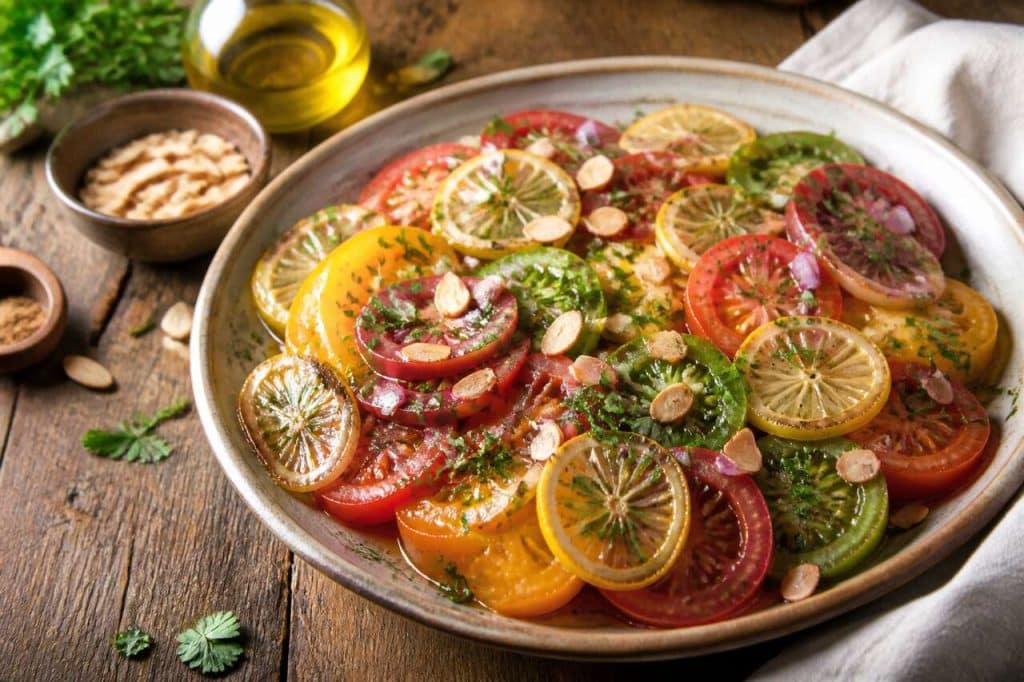 Salade de tomates et citrons confits à l'huile d'argan : une recette ensoleillée
