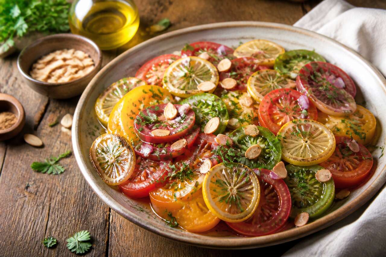 Salade de tomates et citrons confits à l'huile d'argan : une recette ensoleillée