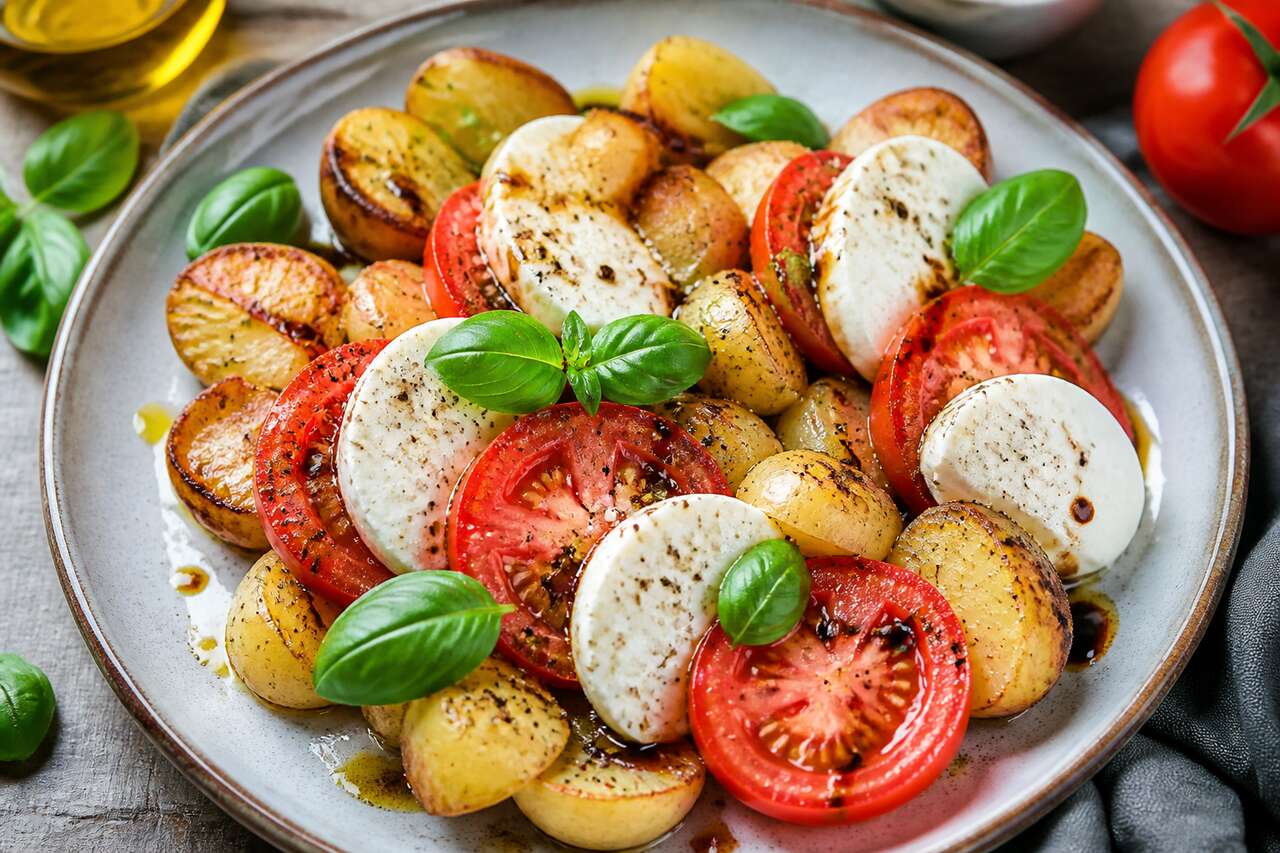Recette de tomates mozzarella aux pommes de terre