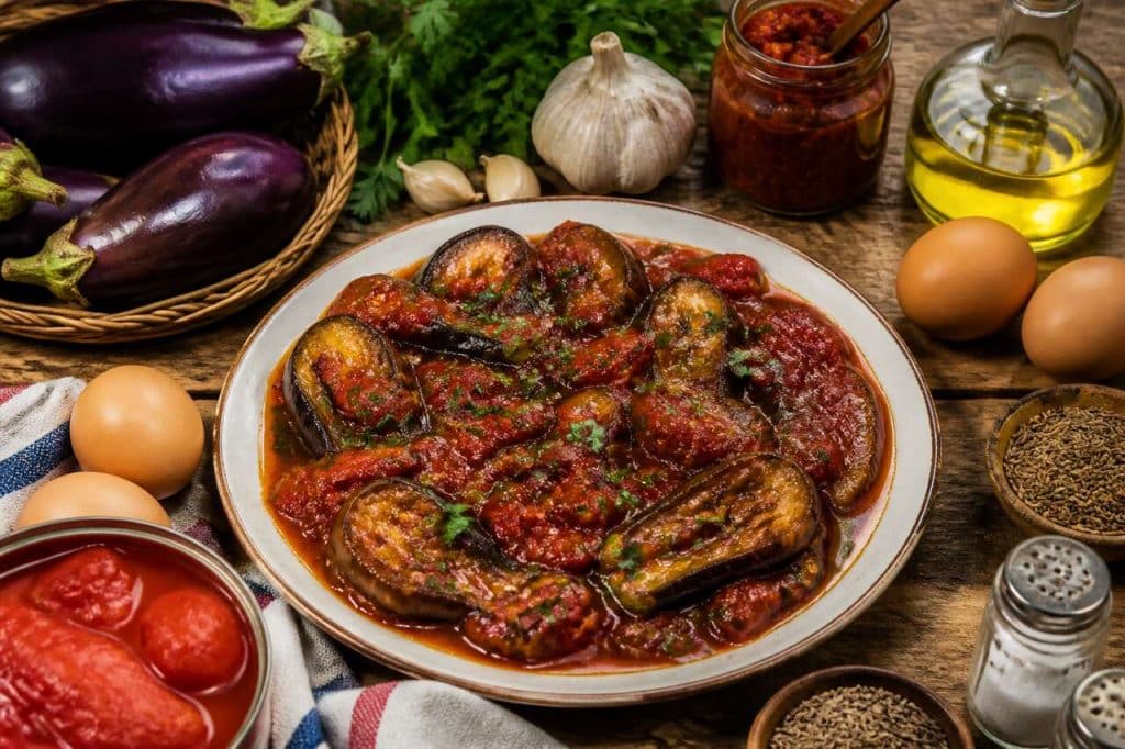 Recette d'aubergines à la tunisienne de Marie