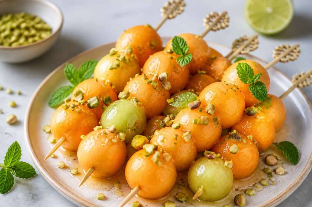 Recette de grappes de melon : un dessert frais et original