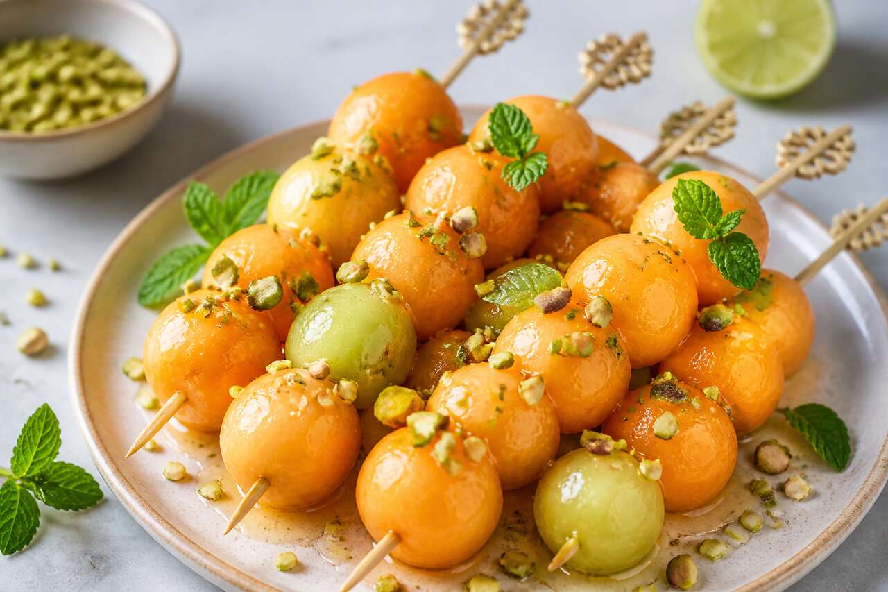 Recette de grappes de melon : un dessert frais et original