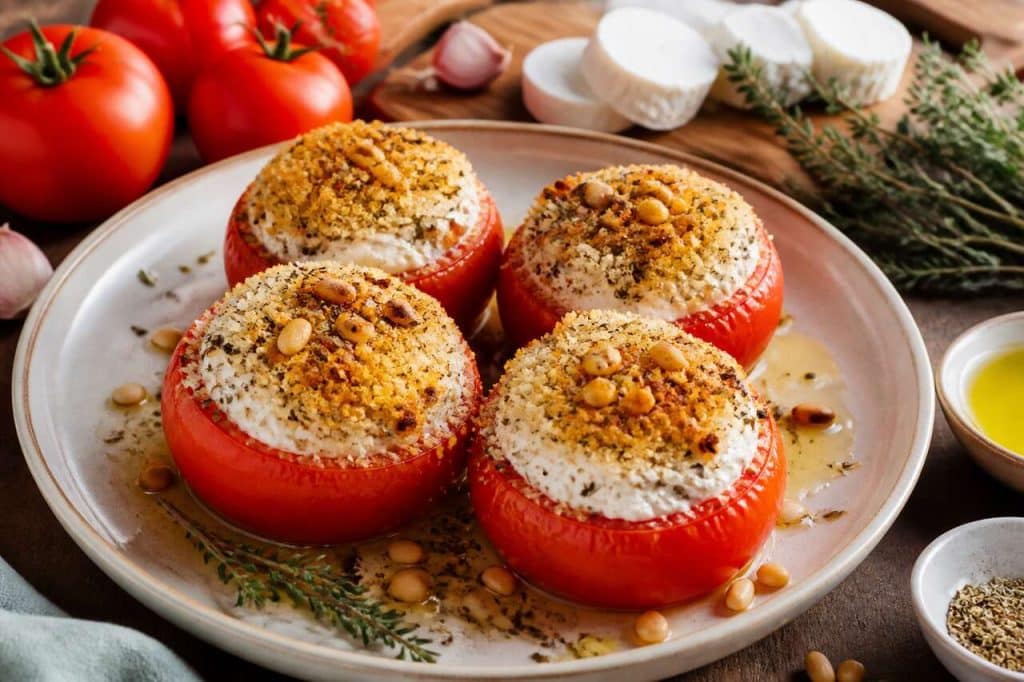 Recette de tomates farcies au Fine Bouche chèvre