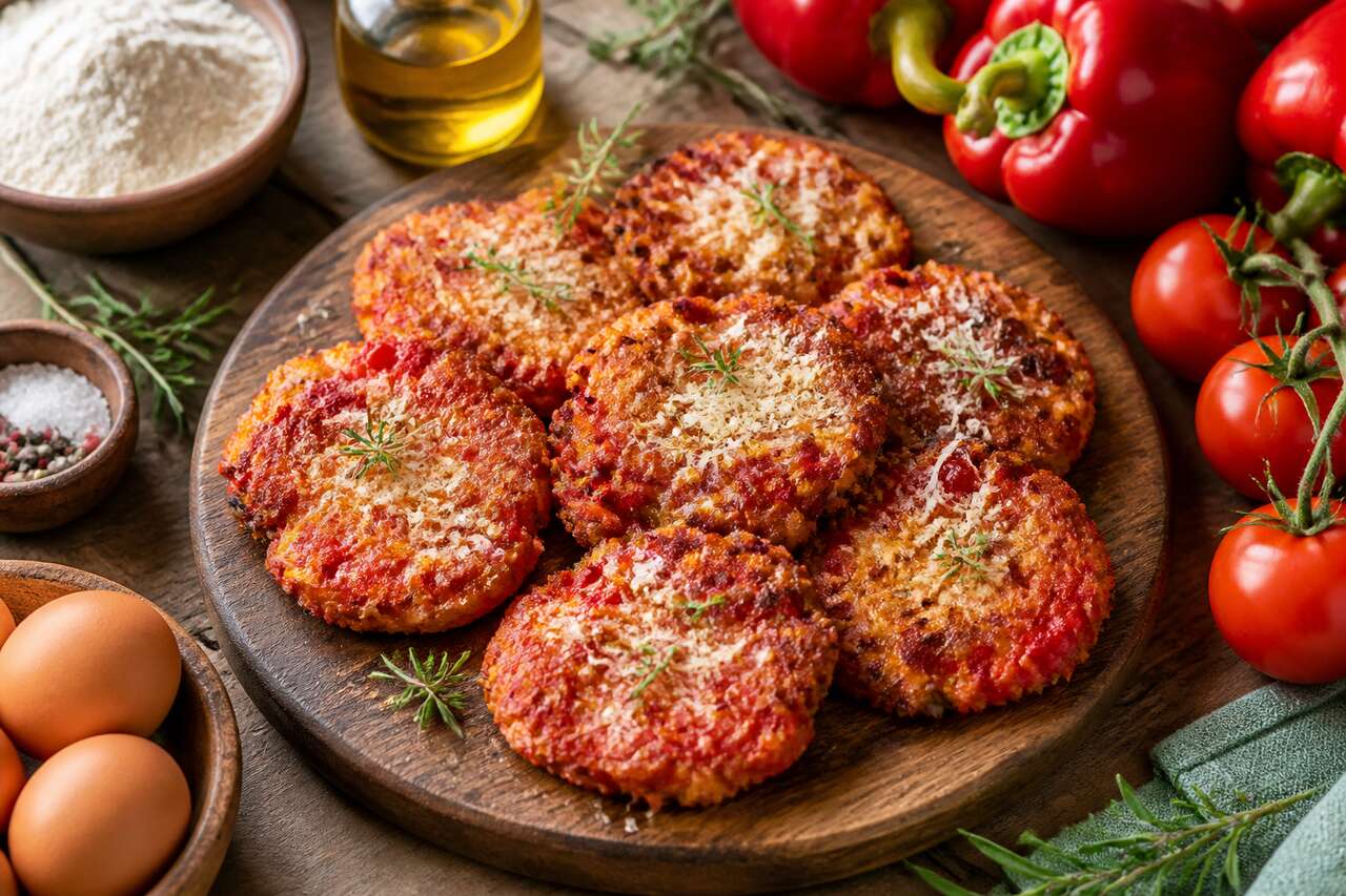 Recette facile de galettes de poivrons et tomates