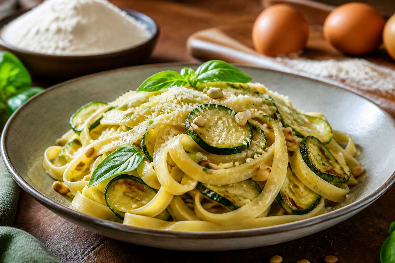 Recette de tagliatelles fraîches aux courgettes facile et savoureuse