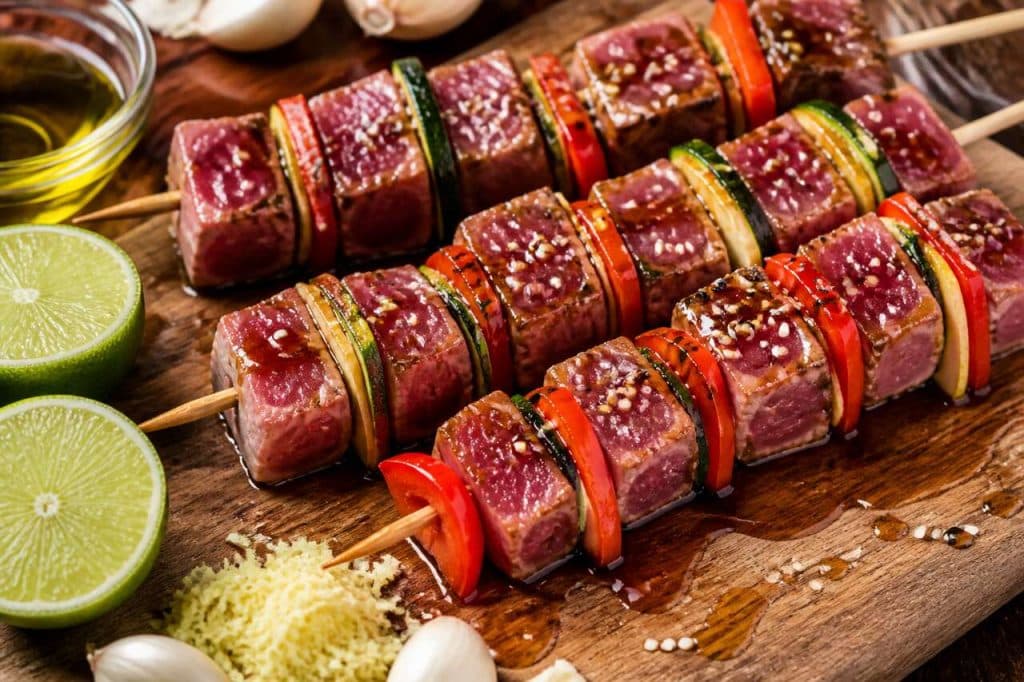 Recette de brochettes de thon marinées faciles et savoureuses