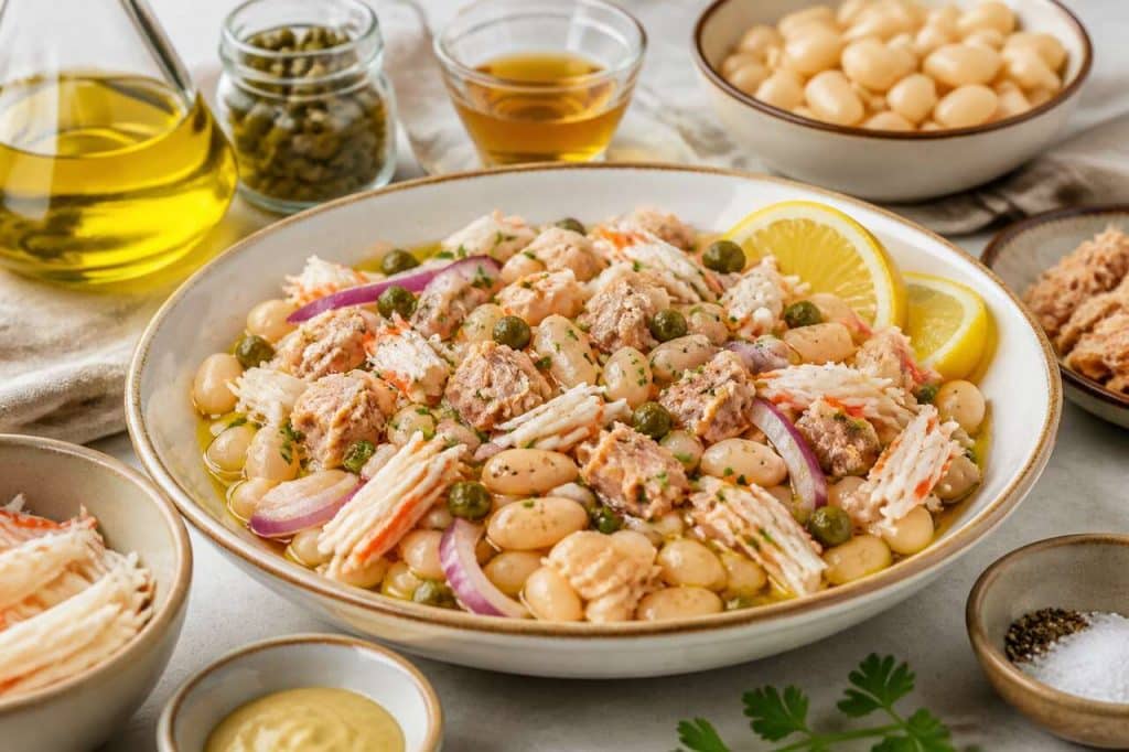 Recette de salade maritime de haricots blancs