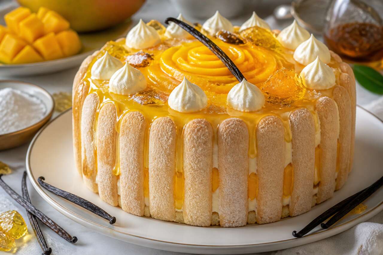 Recette de charlotte vanille mangue