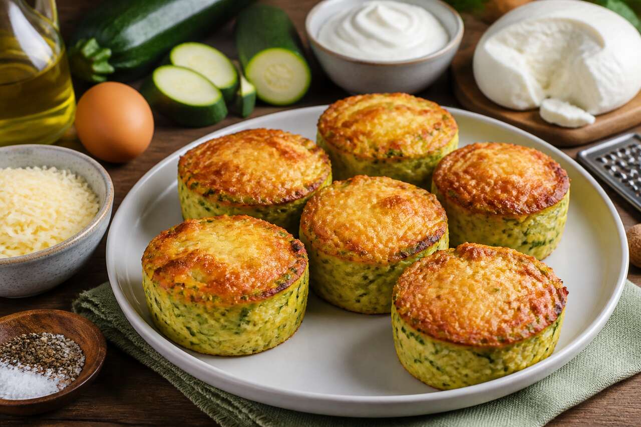 Recette facile de flans de courgettes et mozzarella
