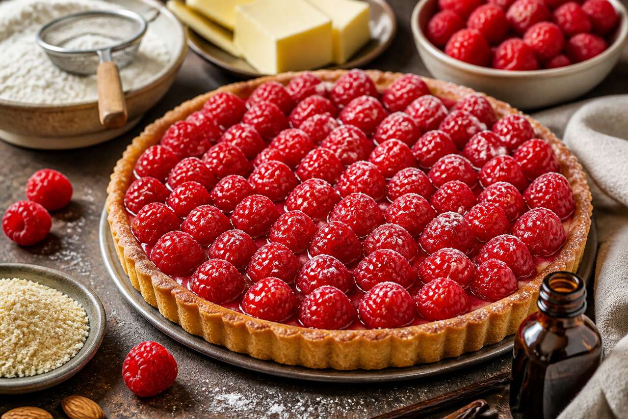 La meilleure recette de tarte aux framboises