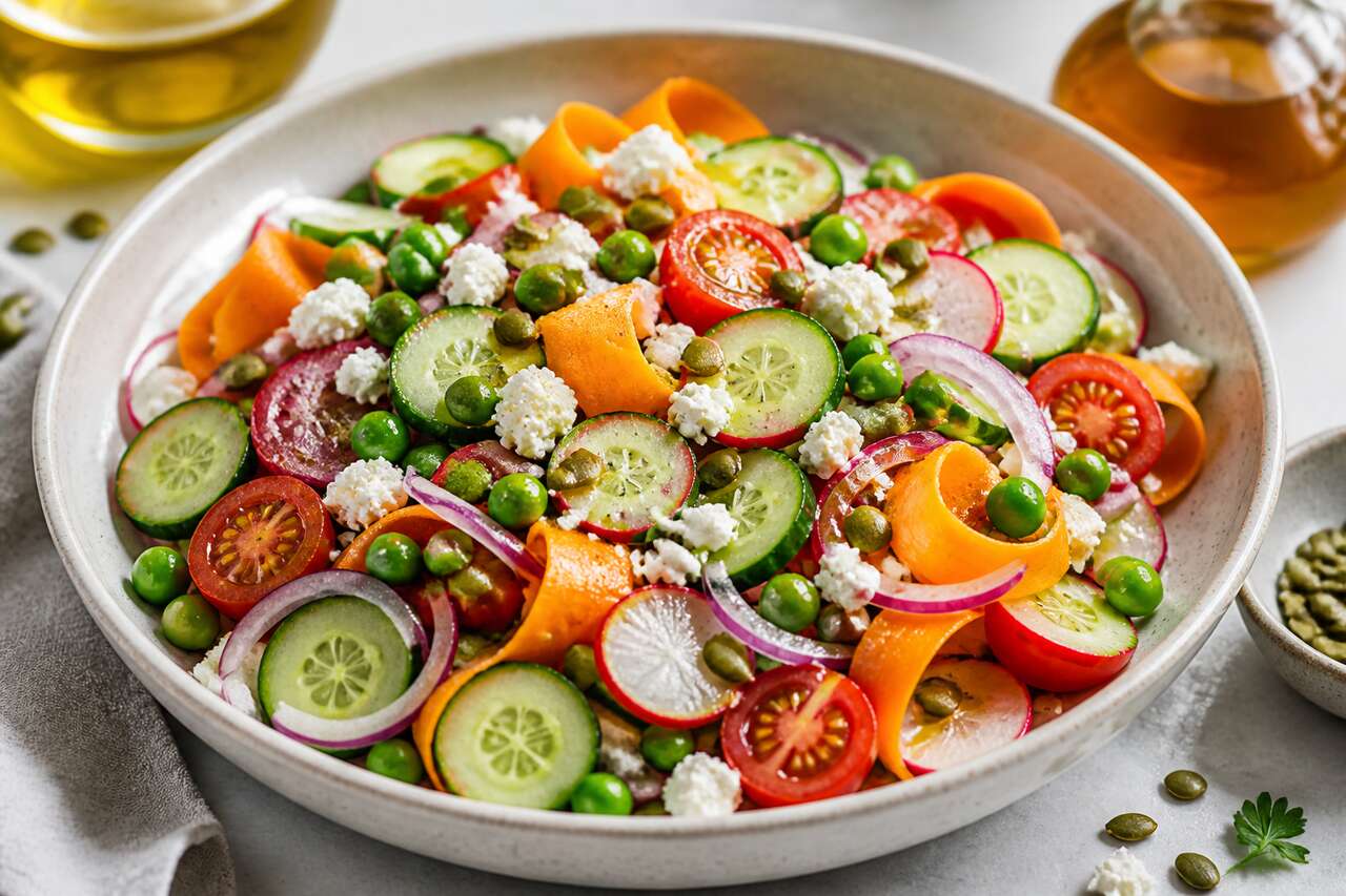 Recette de salade fraîcheur aux petits légumes