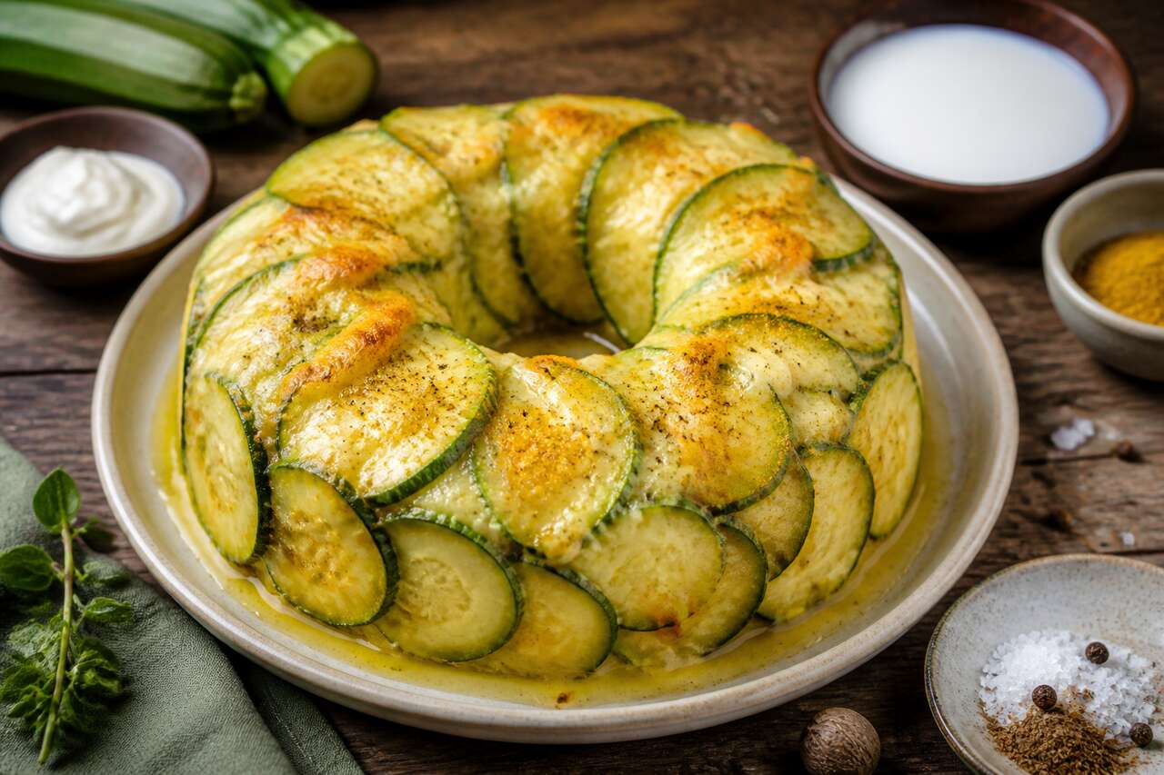 Recette du savarin de courgettes au curry
