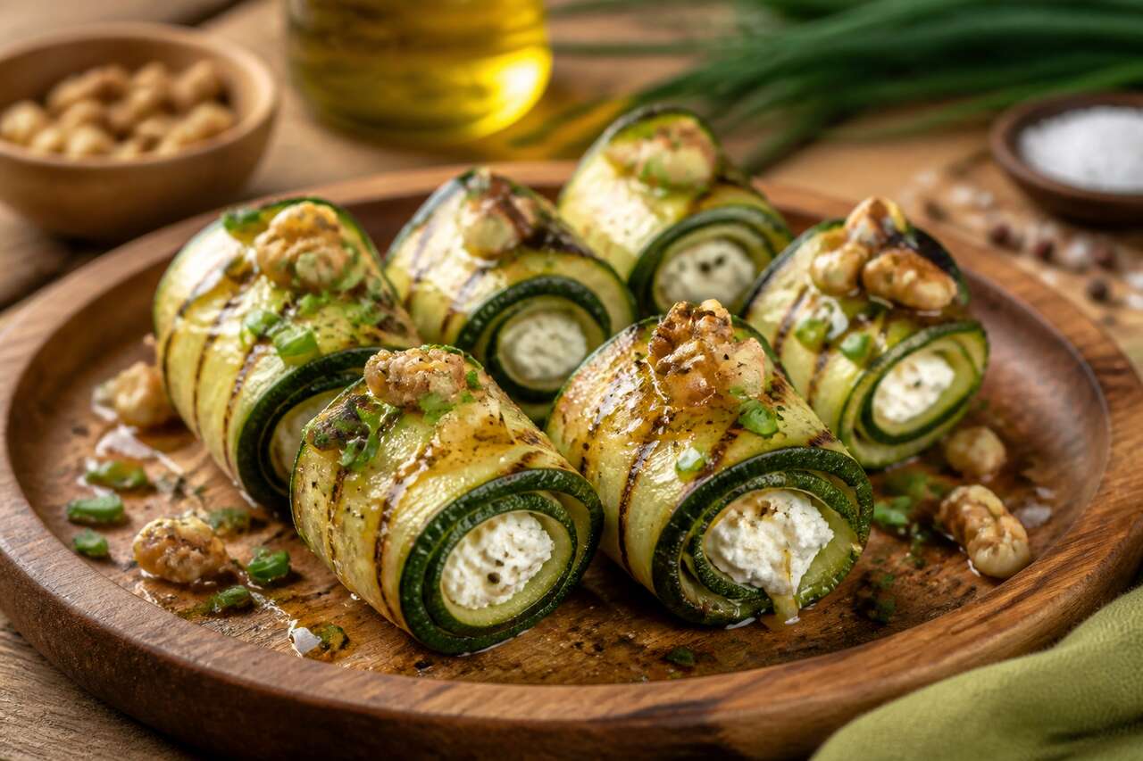 Roulades de courgettes au chèvre : la recette facile et gourmande