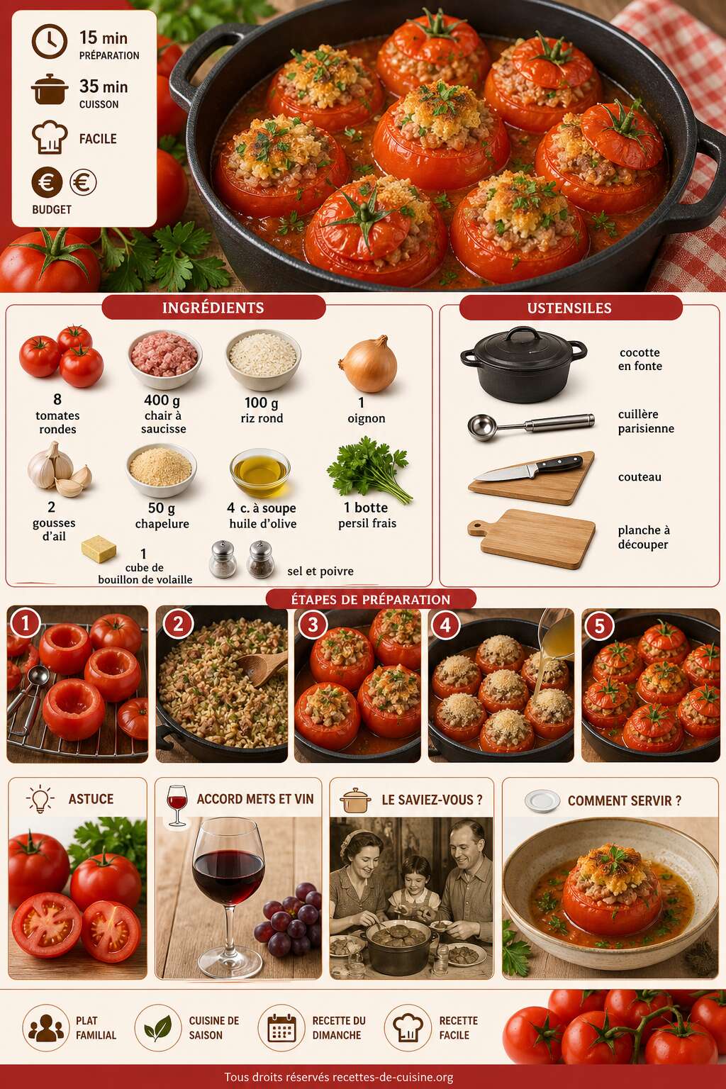Fiche recette Recette de tomates cocottes : un plat simple et savoureux Fiche recette Recette de tomates cocottes : un plat simple et savoureux