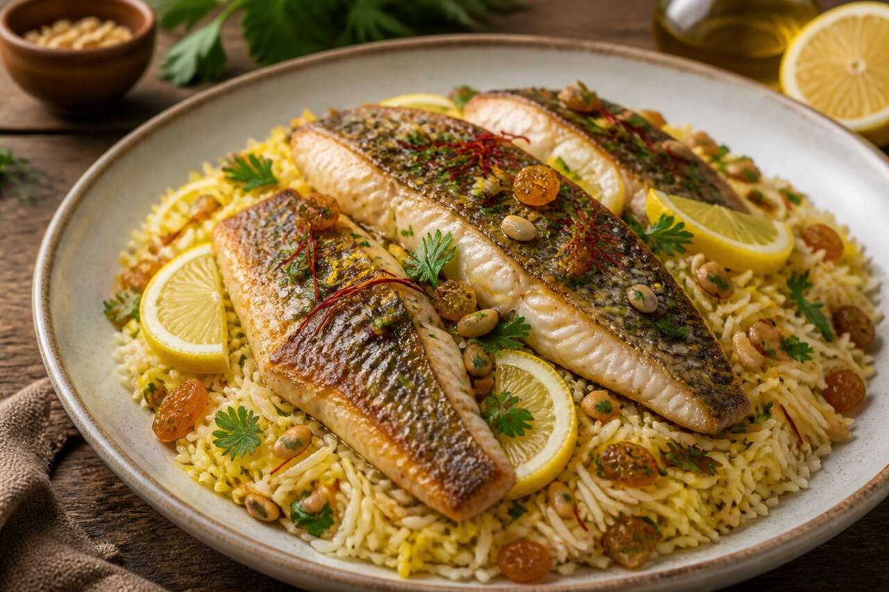 Recette de salade de daurade et de riz au safran