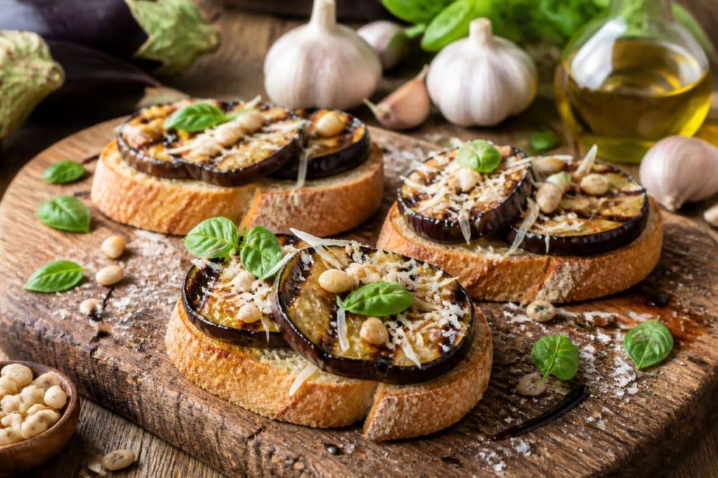 Recette facile de crostinis d'aubergines