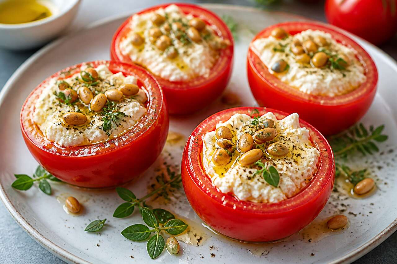 Recette de tomates au fromage de chèvre frais : simple et savoureuse