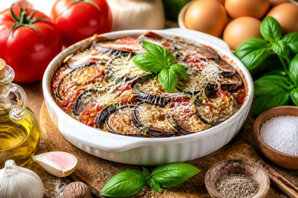 Recette du papeton d'aubergines aux tomates bien mûres