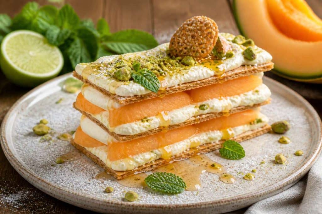Recette du millefeuille de melon frais et gourmand