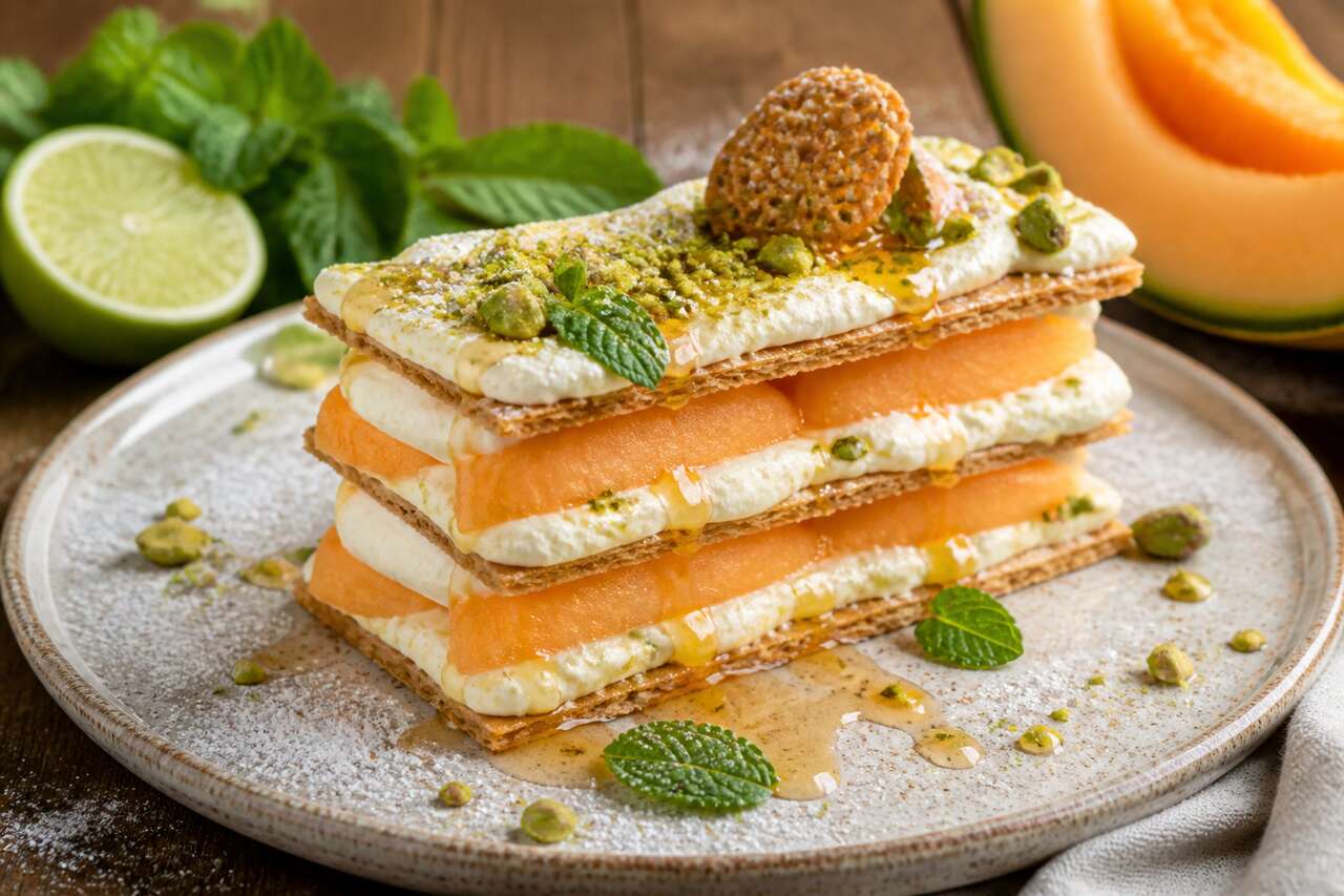Recette du millefeuille de melon frais et gourmand